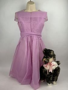 Vintage Clothing Pink Dress with Poodle