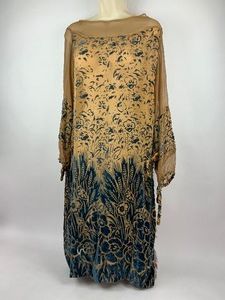 Vintage Clothing Velvet and Silk Sheer Dress Gown