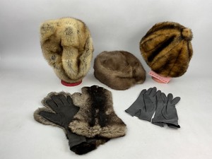 Vintage Fur Hat and Gloves