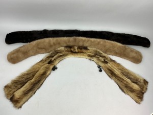 Three Vintage Mink Fur Collars
