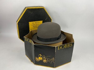 Vintage Dobbs Bowler Hat with Box