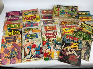 Vintage Comic Book Lot - DC Action Comics, Superman, Batman, Flash, Detective Comics, Wonder Woman, Plus Several More