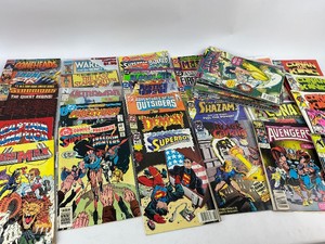 Vintage Comic Book Lot - DC &amp Marvel Superman, Avengers, Silver Surfer, Justice League, Green Lantern, Spiderman, Plus Several More