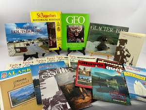 Vintage Travel Books, Early American Life Magazines, Ephemera - Nat Geo, Alaska, Canada, Glacier Bay, Fort of Louisbourg