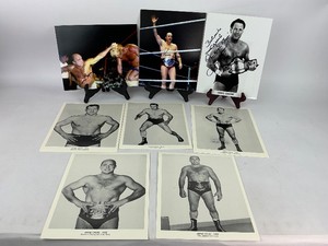 Verne Gagne Wrestling Champion 8x10s Plus Signed Photos - Including Signed Greg Gagne Photo