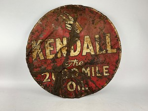 Kendall Motor Oil Double Sided Sign