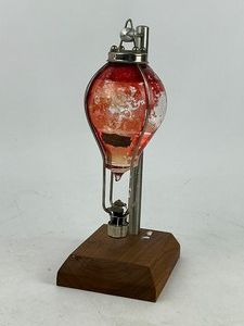 Antique Red Comet Fire Extinguisher with Stand