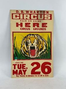 D.B. Wharton Circus Poster
