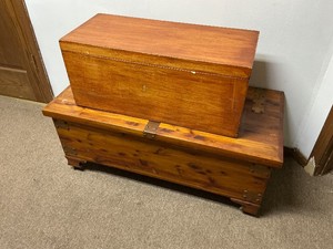 Two Wood Ceder Chest Boxes