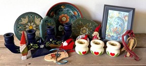 K - Scandinavian Folk Art Decor Mixed Lot