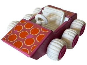 Toy Buggy - Vintage Buddy L Steel Polka Dot Six-Wheeled Buggy