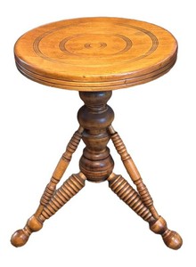 DR - Antique Piano Stool Tonk Chicago-New York Birch