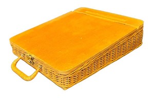 LR - Vintage Wicker & Wood Writing Lap Desk