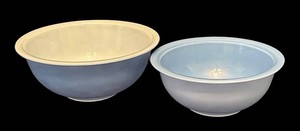 LR - Two Pyrex Glass Mixing Bowls