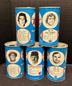 DR - 11 Vintage RC Cola Baseball Collectors Series Cans