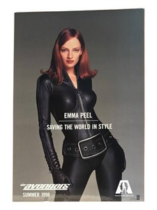 LR - Vintage the Avengers Emma Peel Poster Print - Unframed