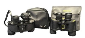 LR - Two Pairs of Binoculars - Bushnell & Vista