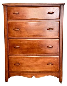 LR - Maple Chest of Drawers Vintage Chest