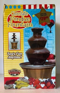 FR - Chocolate Fondue Fountain - Nostalgia Electrics With 100 Skewers