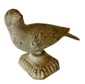 FR - Vintage Style Cast Iron Bird Figurine Rustic