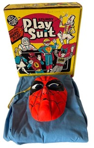 LR - Vintage Spider-Man Play Suit Ben Cooper Large 12-14