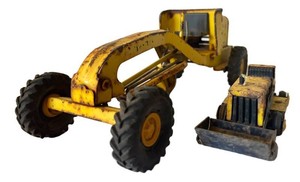 FR - Vintage Pressed Steel Toy Construction Vehicles Mixed Lot