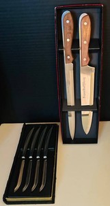 FR - Vintage Steak Knife Sets Imperial Steel Savoy & Carvel Hall (Lot of 8)