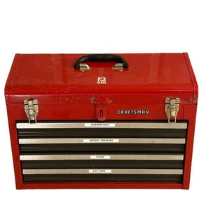 FR - Craftsman Tool Box Red Metal 4-Drawer