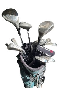 G - Golf Club Set Odyssey White Hot Mixed Irons Woods Stand Bag