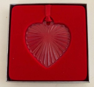 FR - Crystal Heart Ornament - Fostoria Lead Crystal