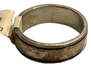 K - Sterling Silver Band Ring Size 11