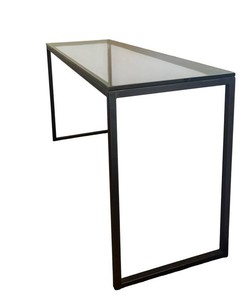 FR - Console Table - Metal Frame Glass Top