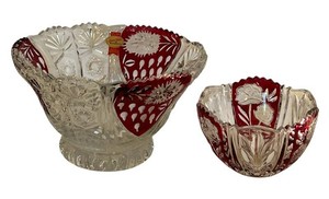 FR - Cut Crystal Bowls Anna Hutte Bleikristall (Lot of 2)