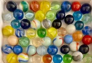 K - Vintage Marbles Assorted Glass Collection