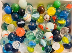 K - Vintage Glass Marbles Assortment