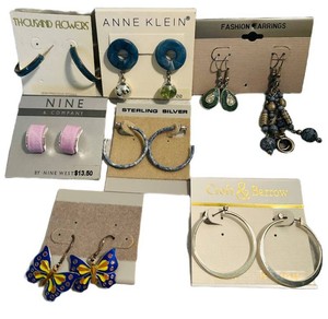K - Fashion Earrings Mixed Lot Anne Klein, Croft & Barrow, Nine & Company (7 Pairs)