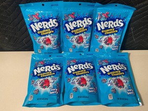 OH 2 - Nerds Candy Gummy Clusters - Very Berry 8 oz Bags - 6 Total Bags