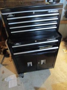 Husky toolbox, appears new, roller ...