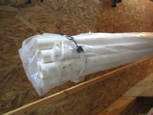 White PVC pipe, nine pieces 9ft...