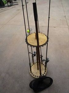 Rods & reels with Zebco, rod stand,...