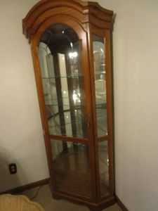 Corner hutch, full glass door, 35W...