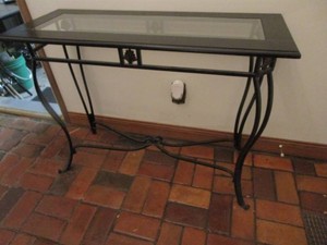 Sofa table, glass top insert, 40L ...