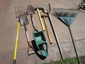 Fork - 5-tine, spade, sand shovels,...