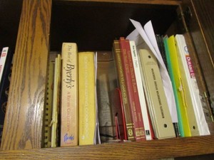 Cook books, foil pans, decorations...