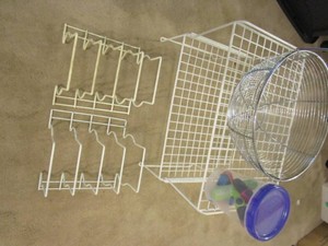 Fruit wire basket with banana hook,...
