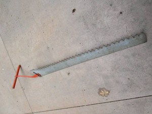 Antique ice saw, blade is 55L,, ov...