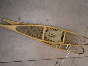 Snow shoes antique marked US snocr...