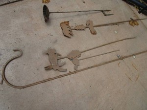 Metal garden stakes with shepherds ...