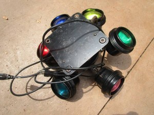 Elation  disco light, 6 colored bul...