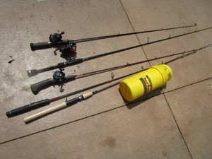Fishing rods & reels with 5ft to 8f...